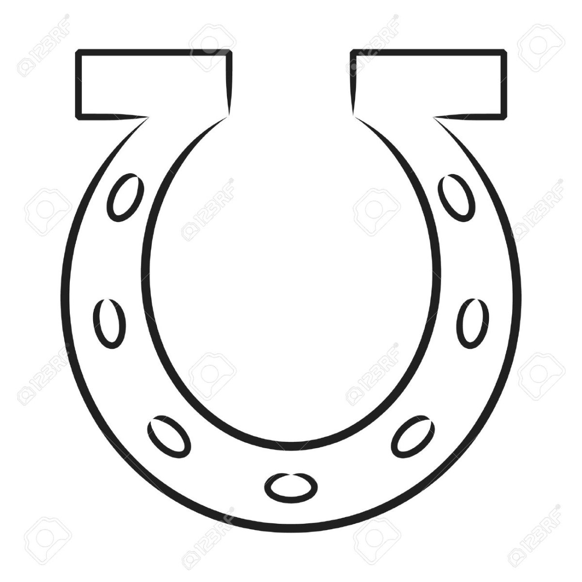 Подкова трафарет для вырезания