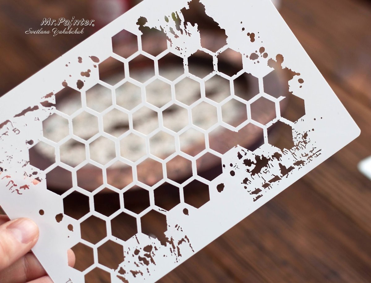 Соты трафарет для декора