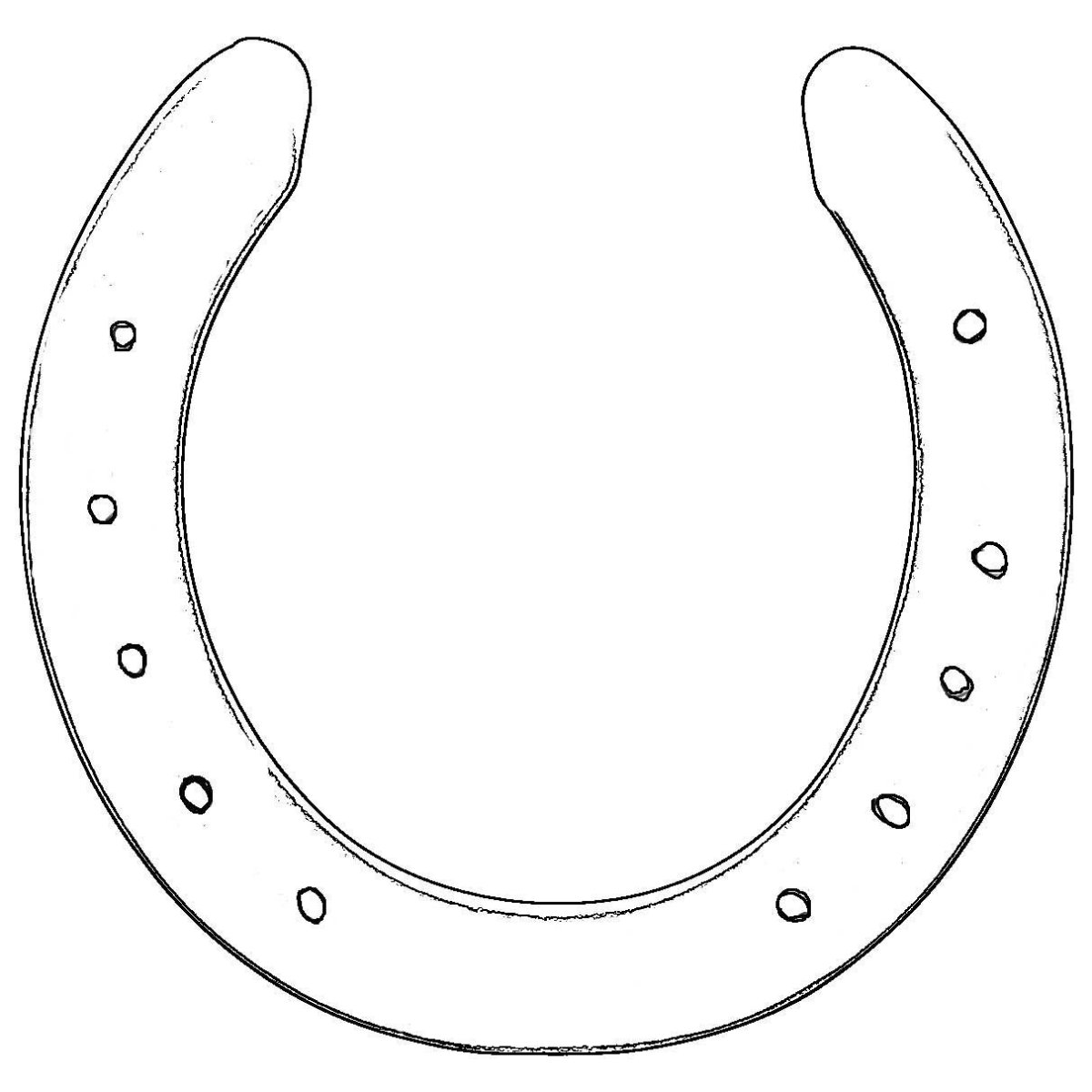 Трафарет подковы из картона