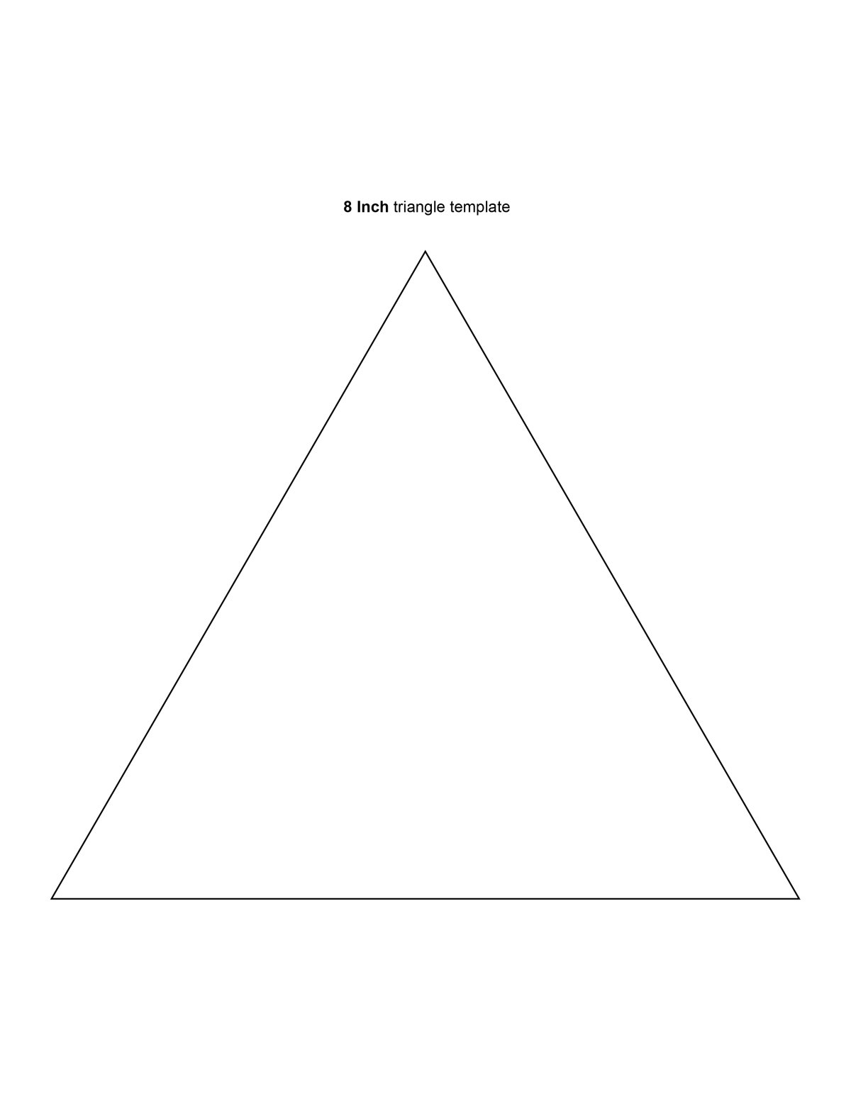 Шаблон треугольника для вырезания