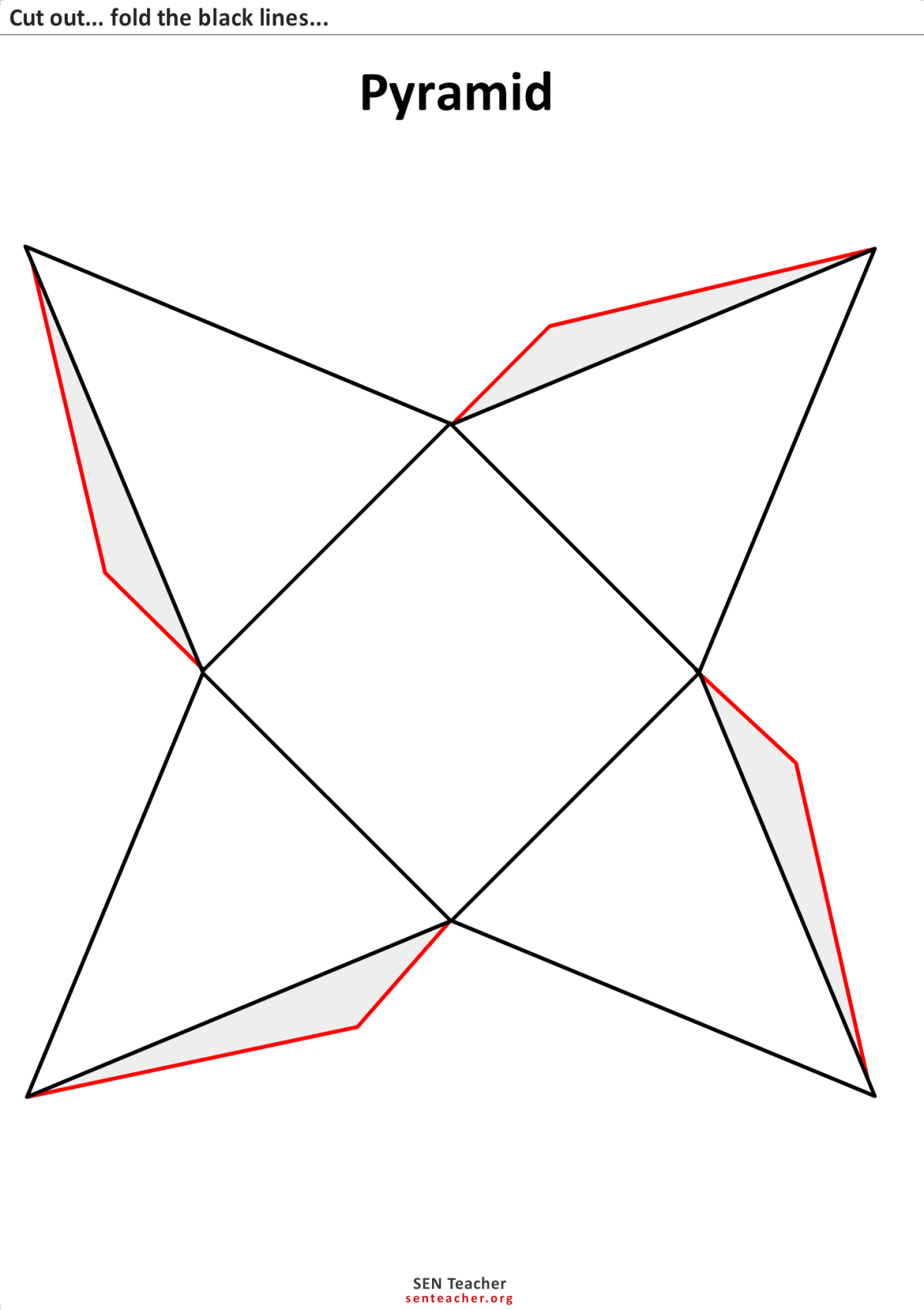 Развертка треугольной пирамиды чертеж