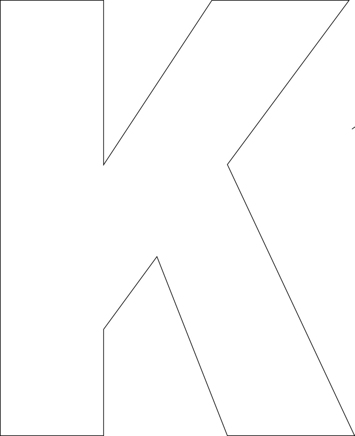 Трафарет буквы k