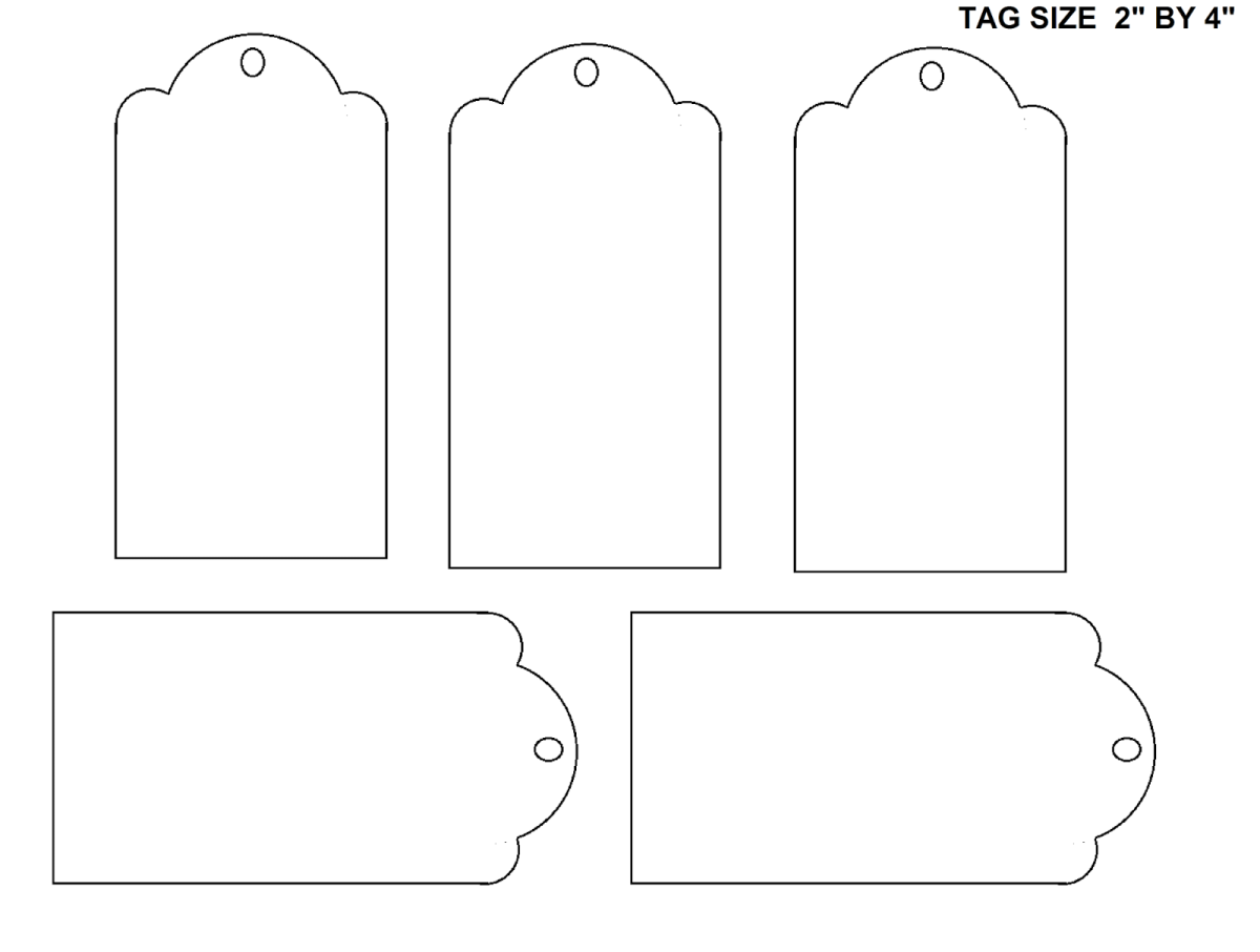 Трафарет бирки на подарок