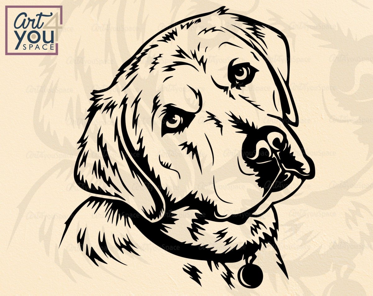 Трафарет лабрадора