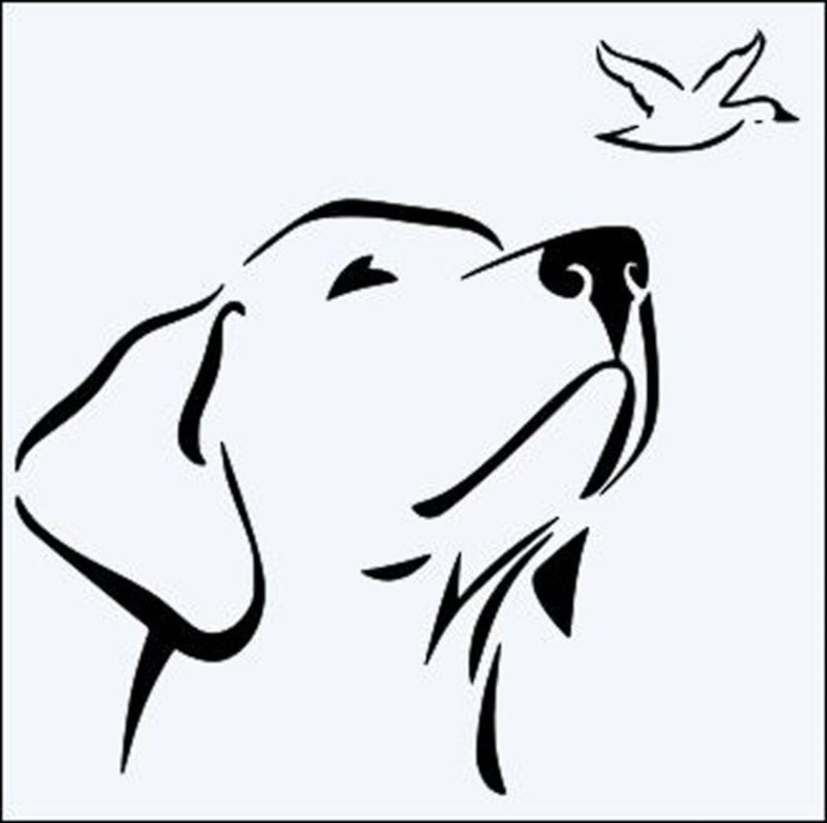 Силуэт собаки стоя