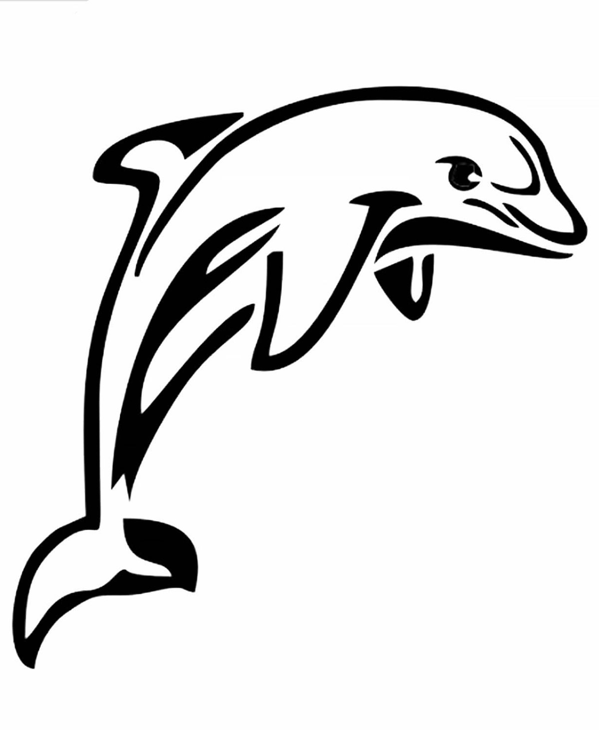 Контурные тату Дельфин