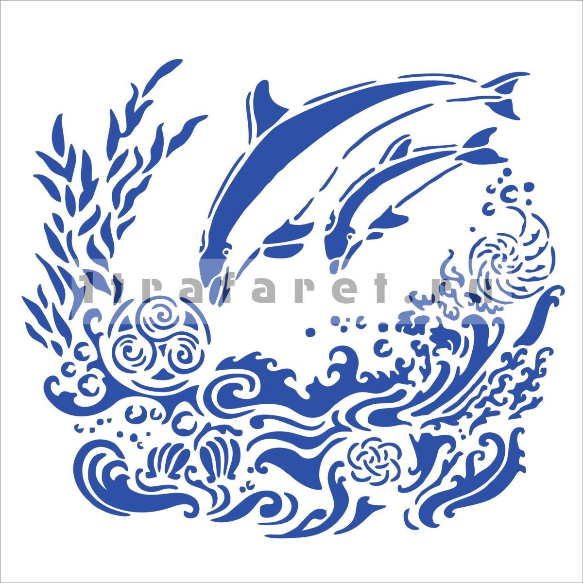 Трафареты для декора дельфины