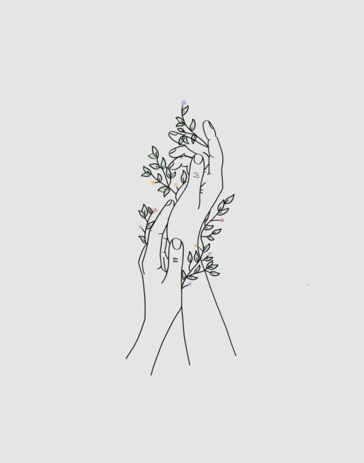 Лист монстеры одной линией