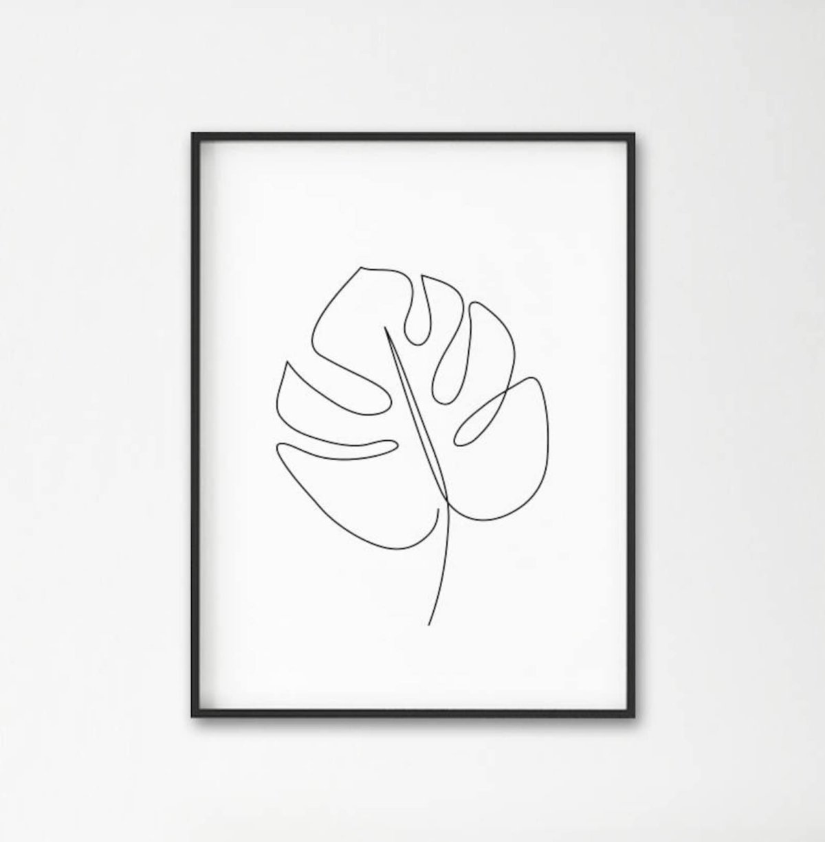 Трафарет лист пальмы на стену