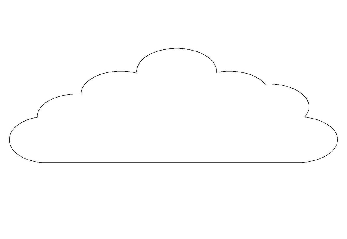 Облака шаблон для печати