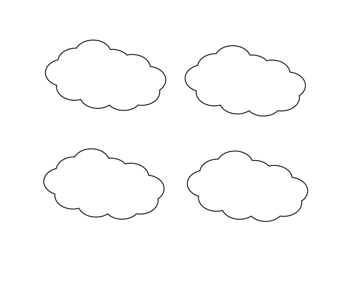 Трафарет в форме облака