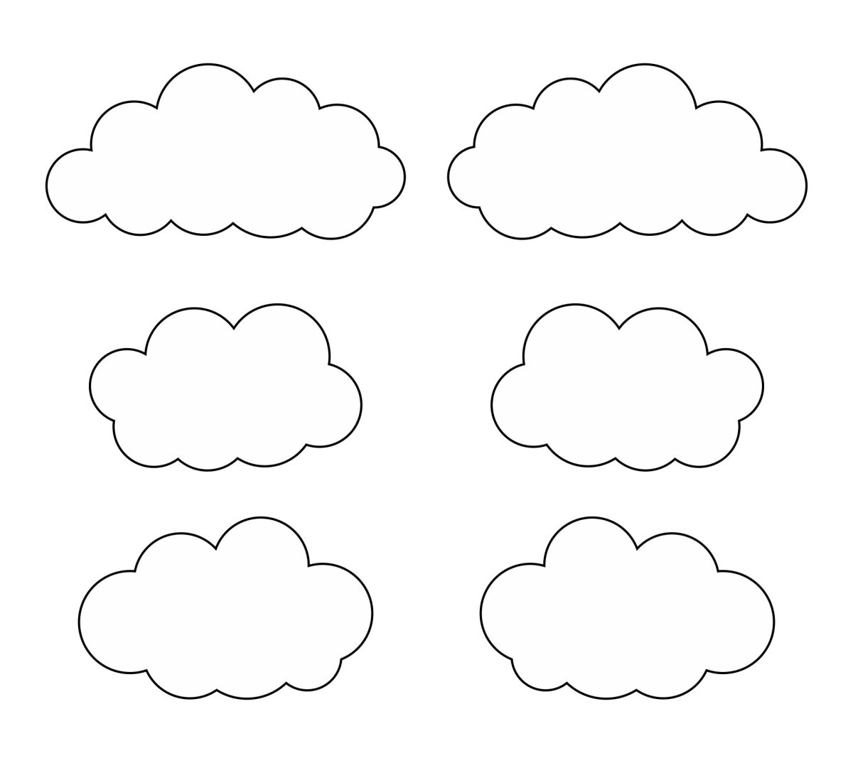 Трафарет облака