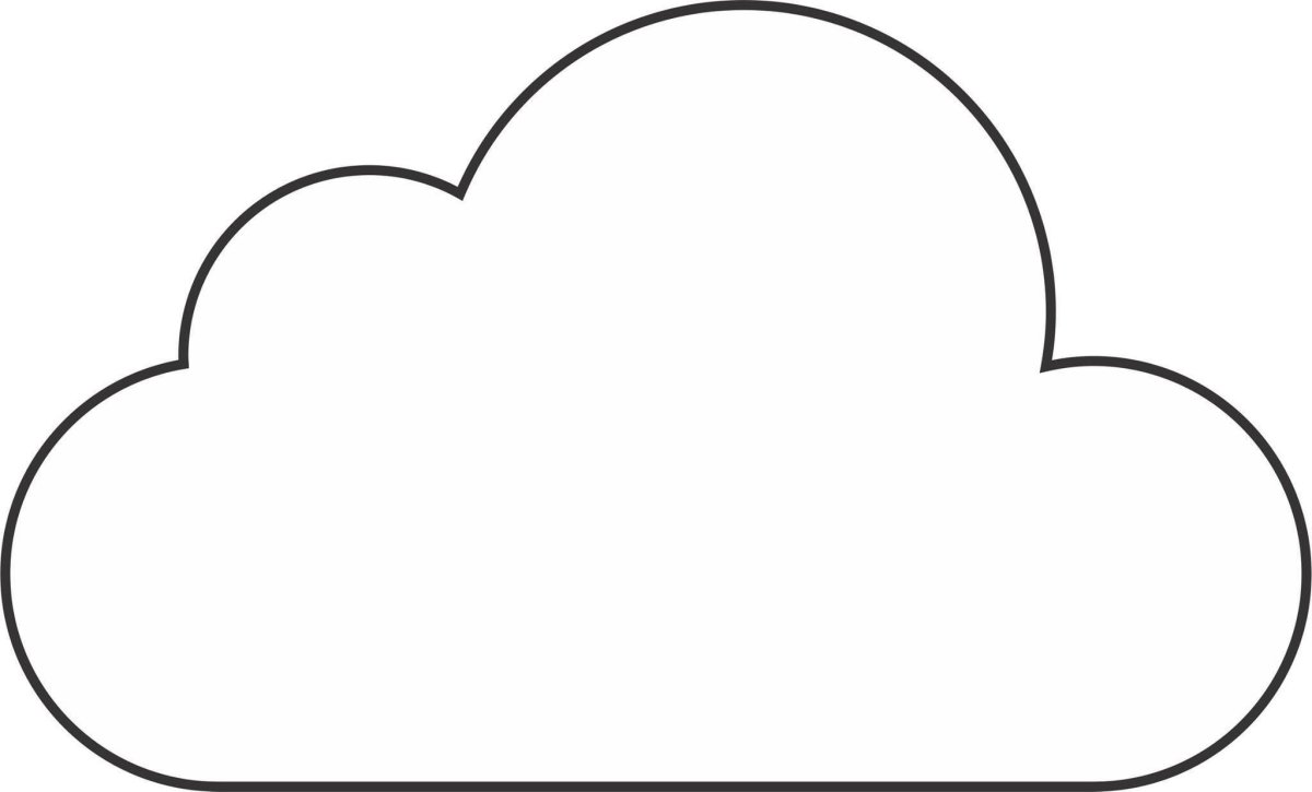 Трафарет облака на стену