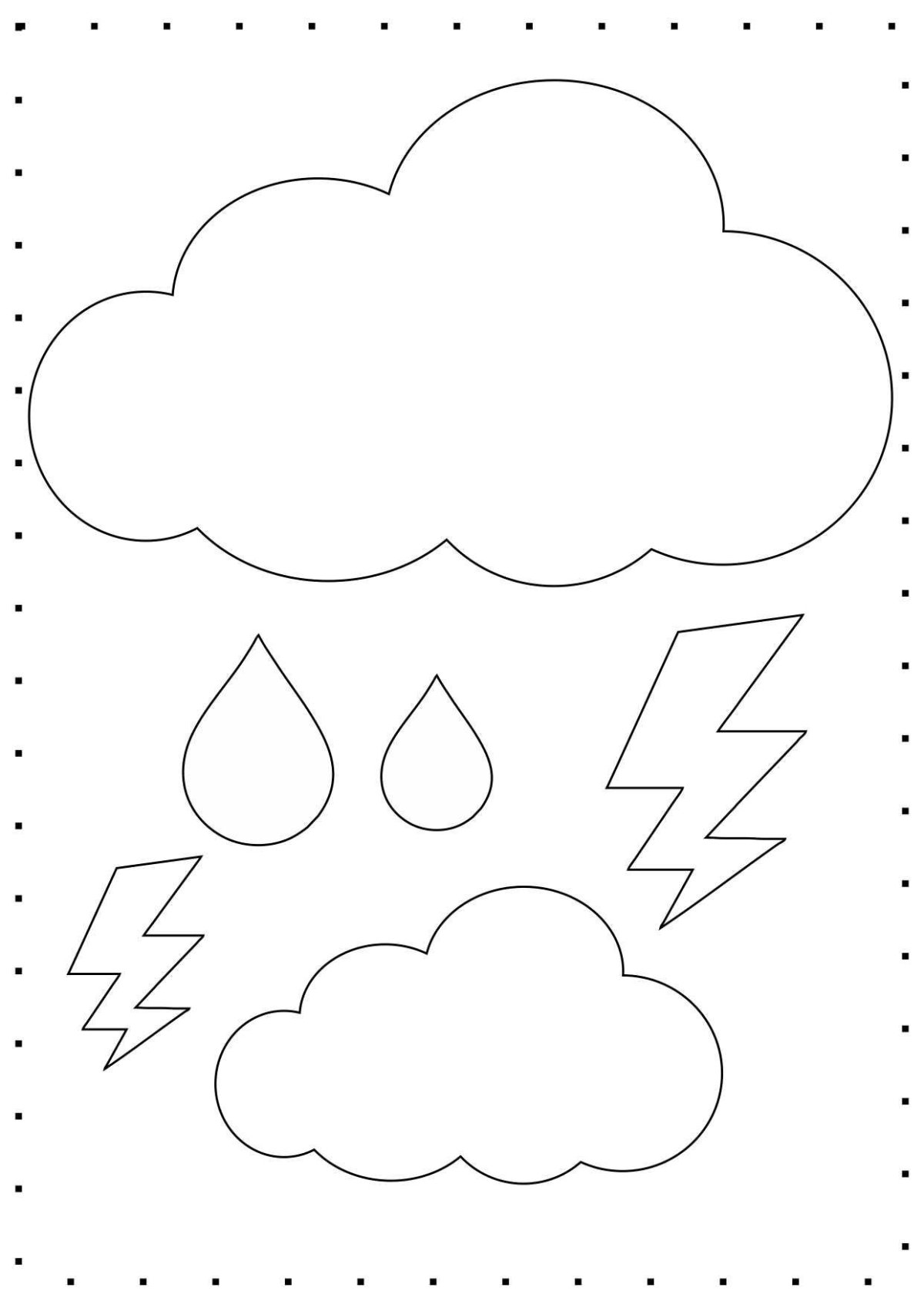 Облако раскраска