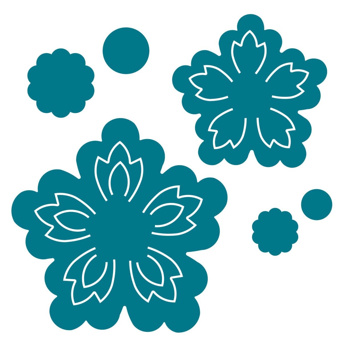 Черный силуэт цветка