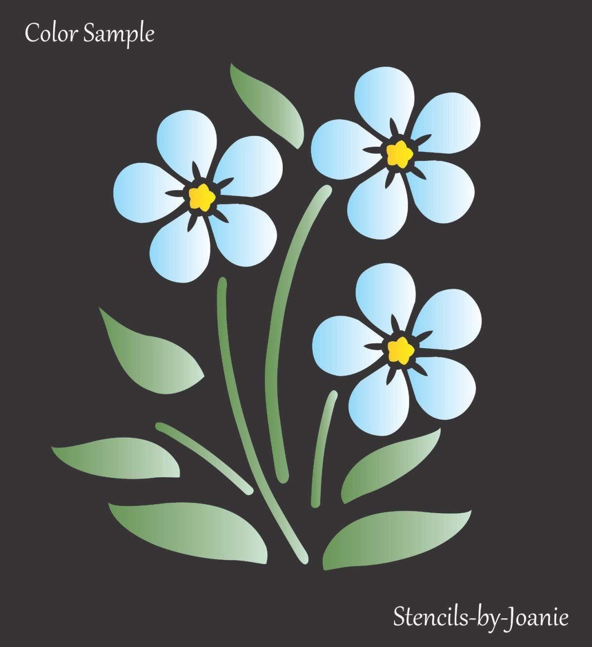 Трафарет незабудки для вырезания