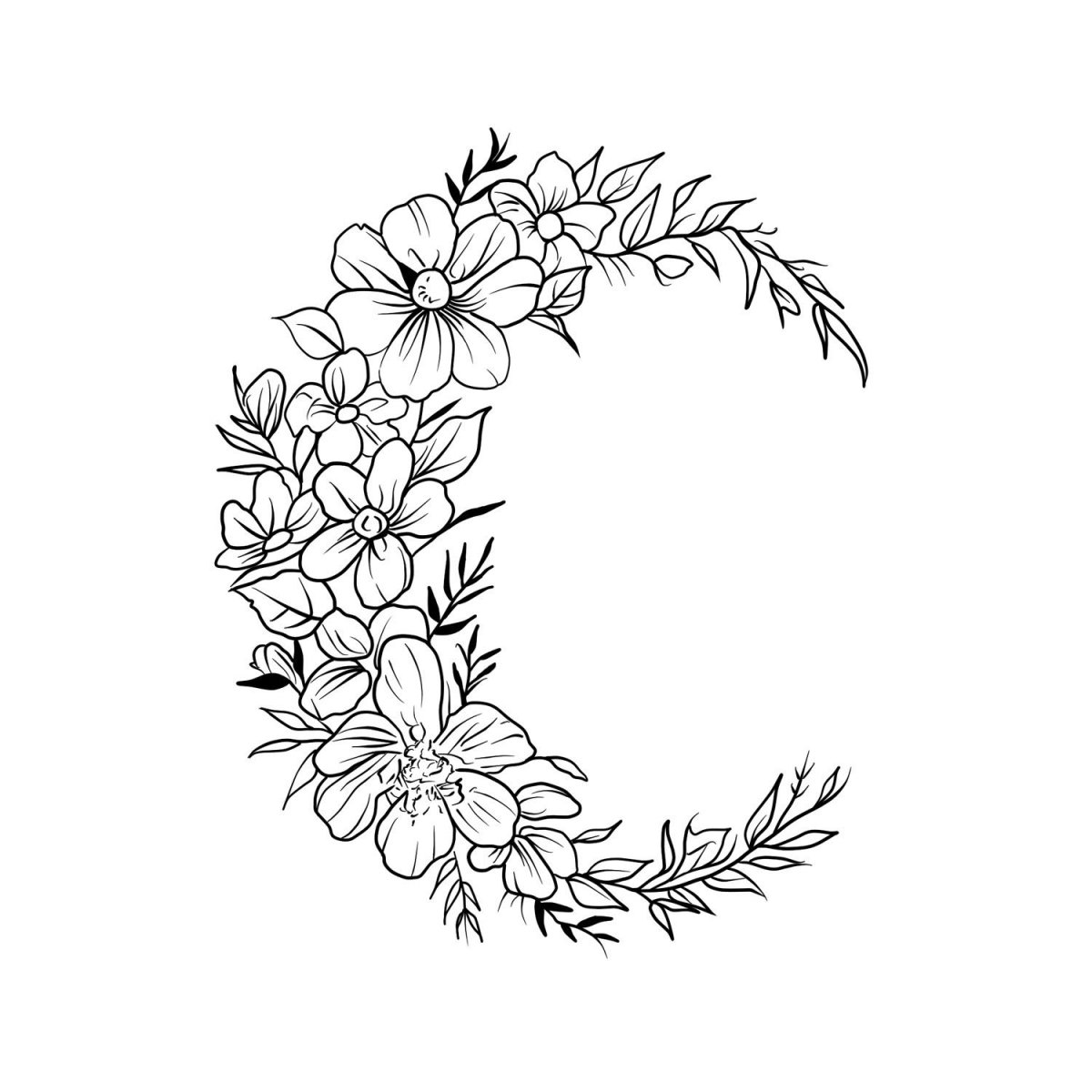Цветочный венок раскраска