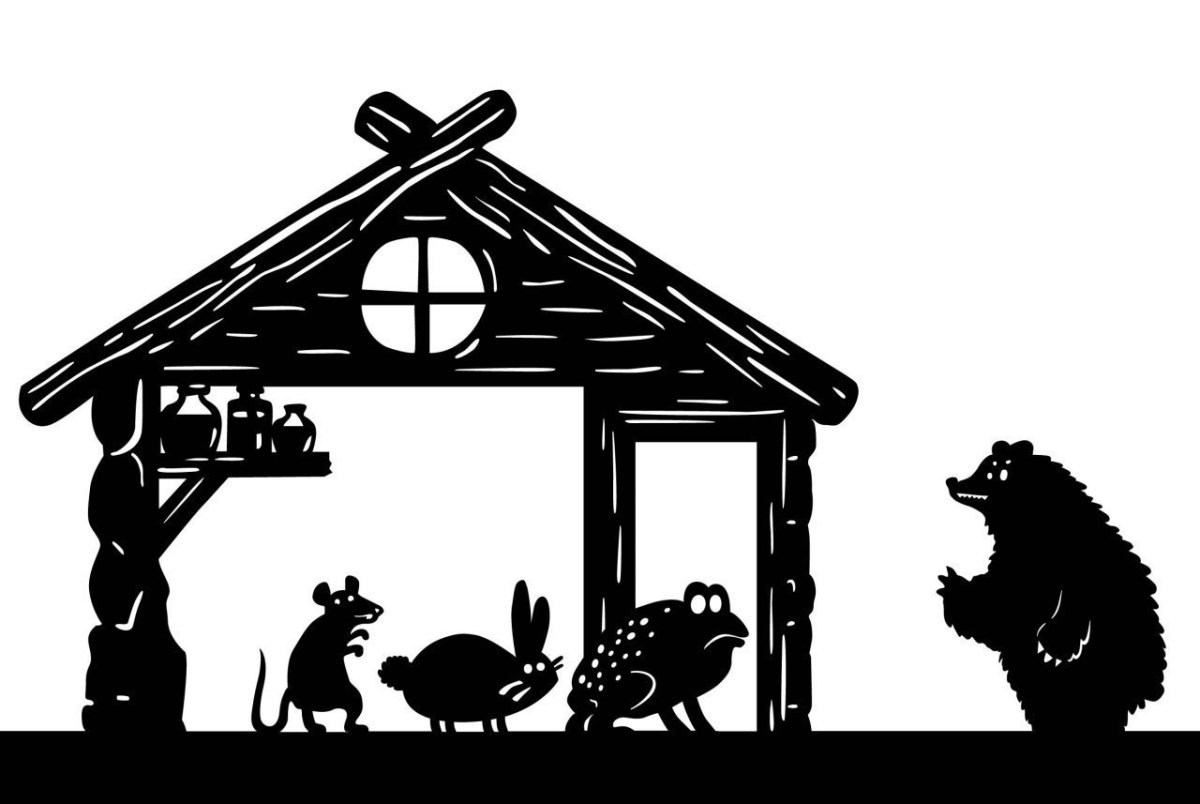 Трафарет домика для пряника