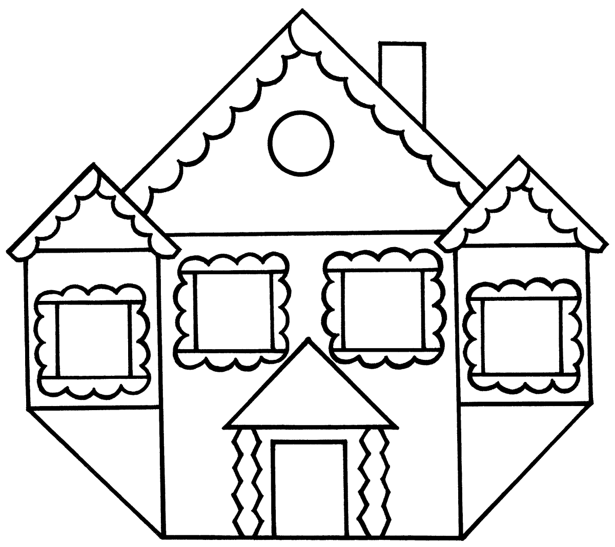 Значок домика белый