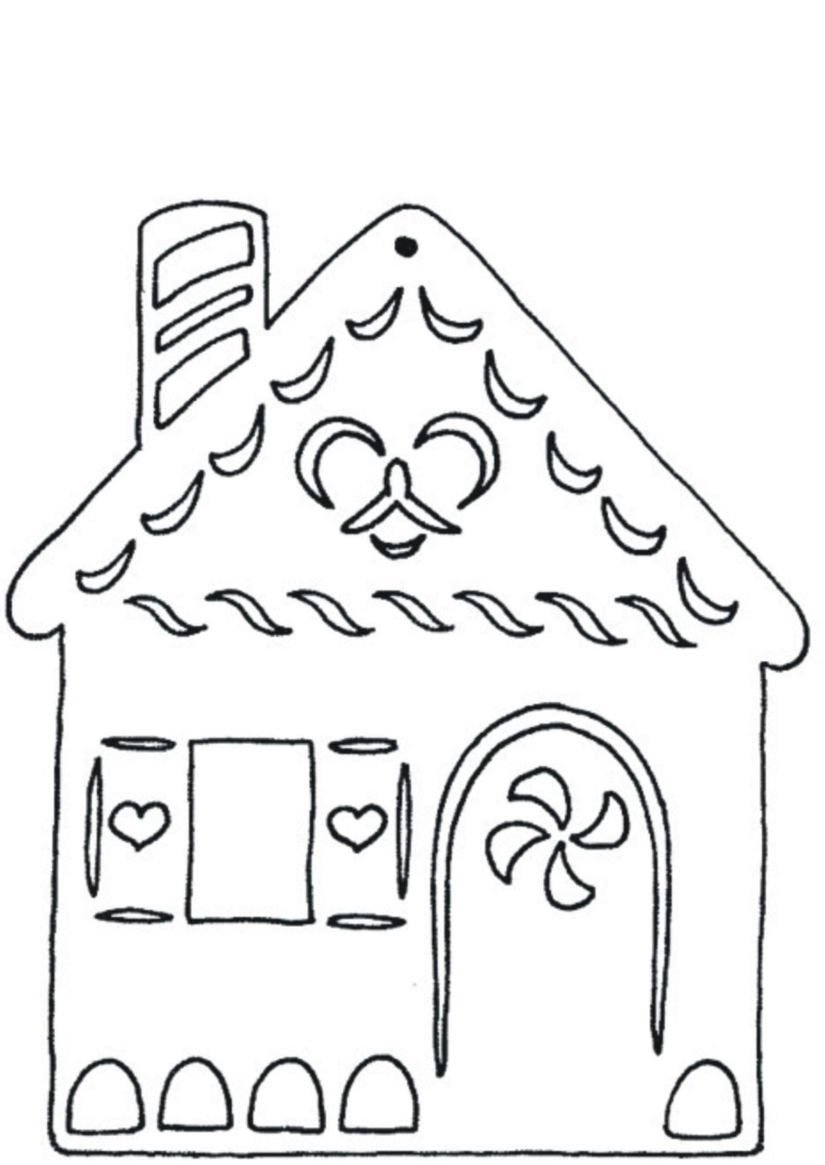 Домик трафарет