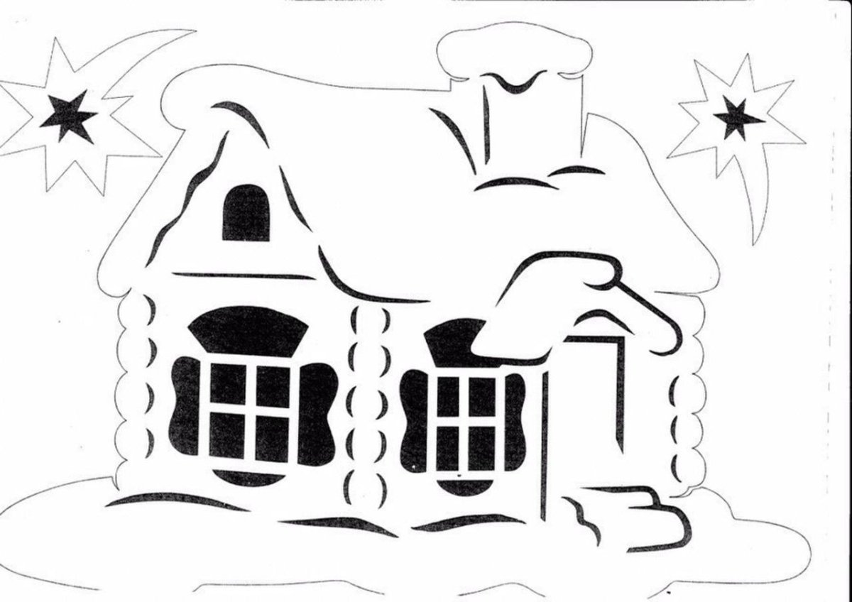 Домик для раскраски с балконом