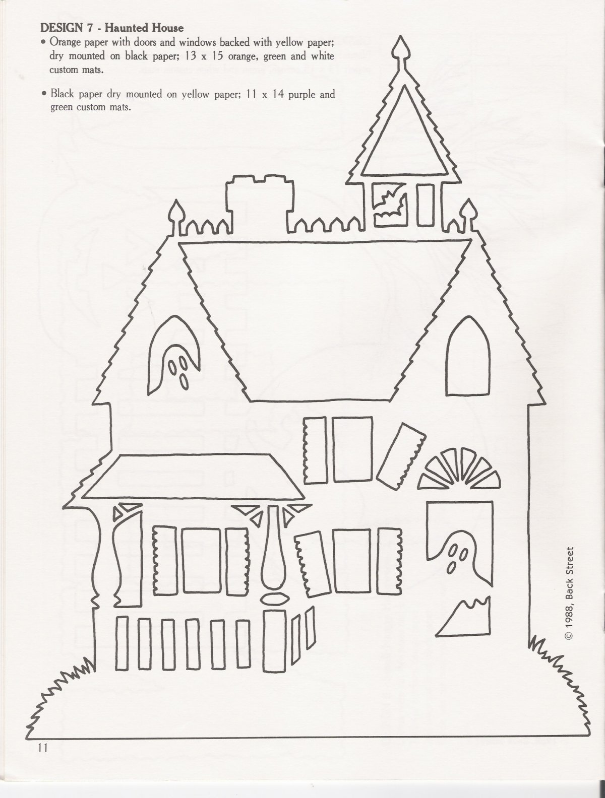 Домик трафарет