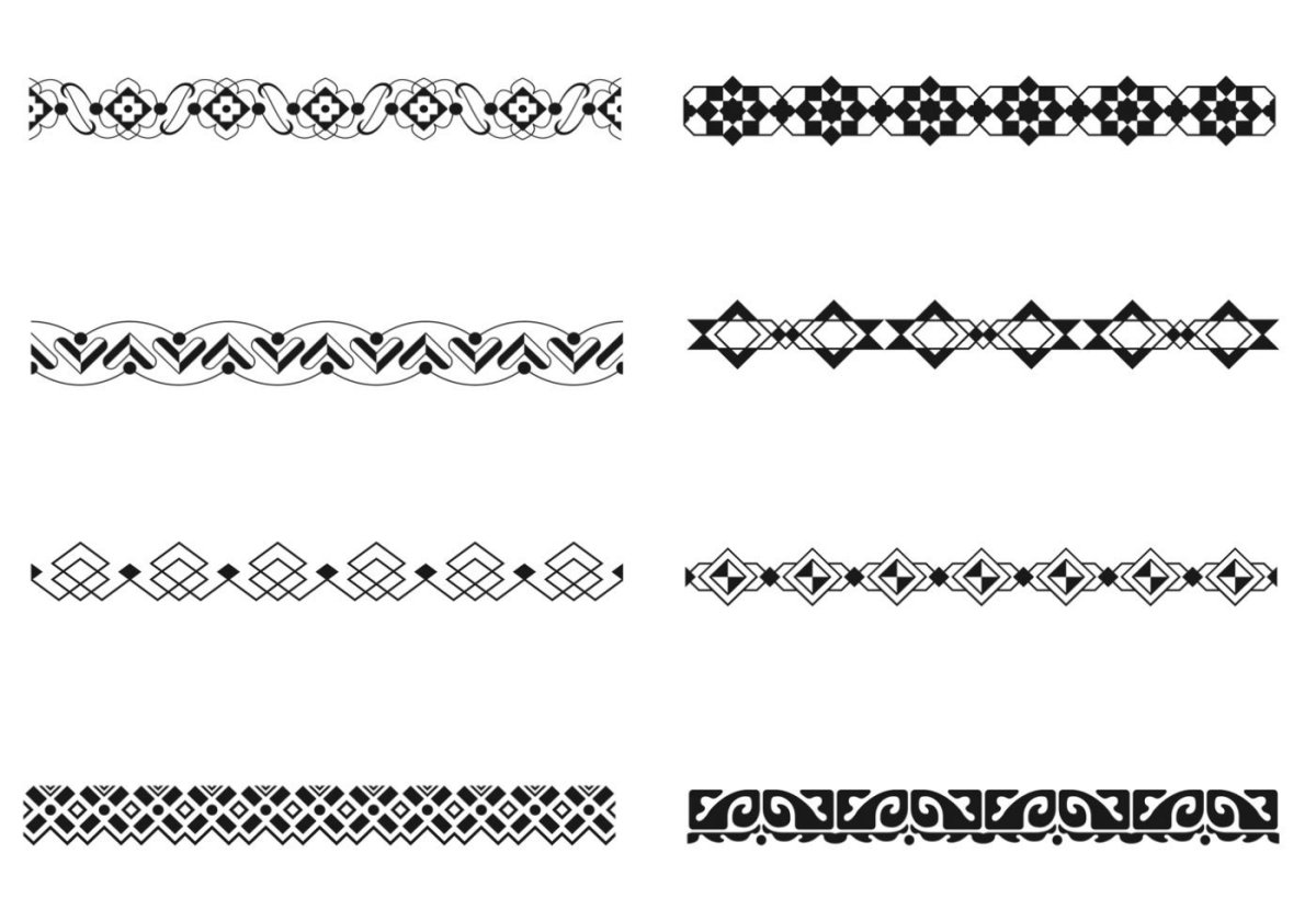 Векторный орнамент в полосе