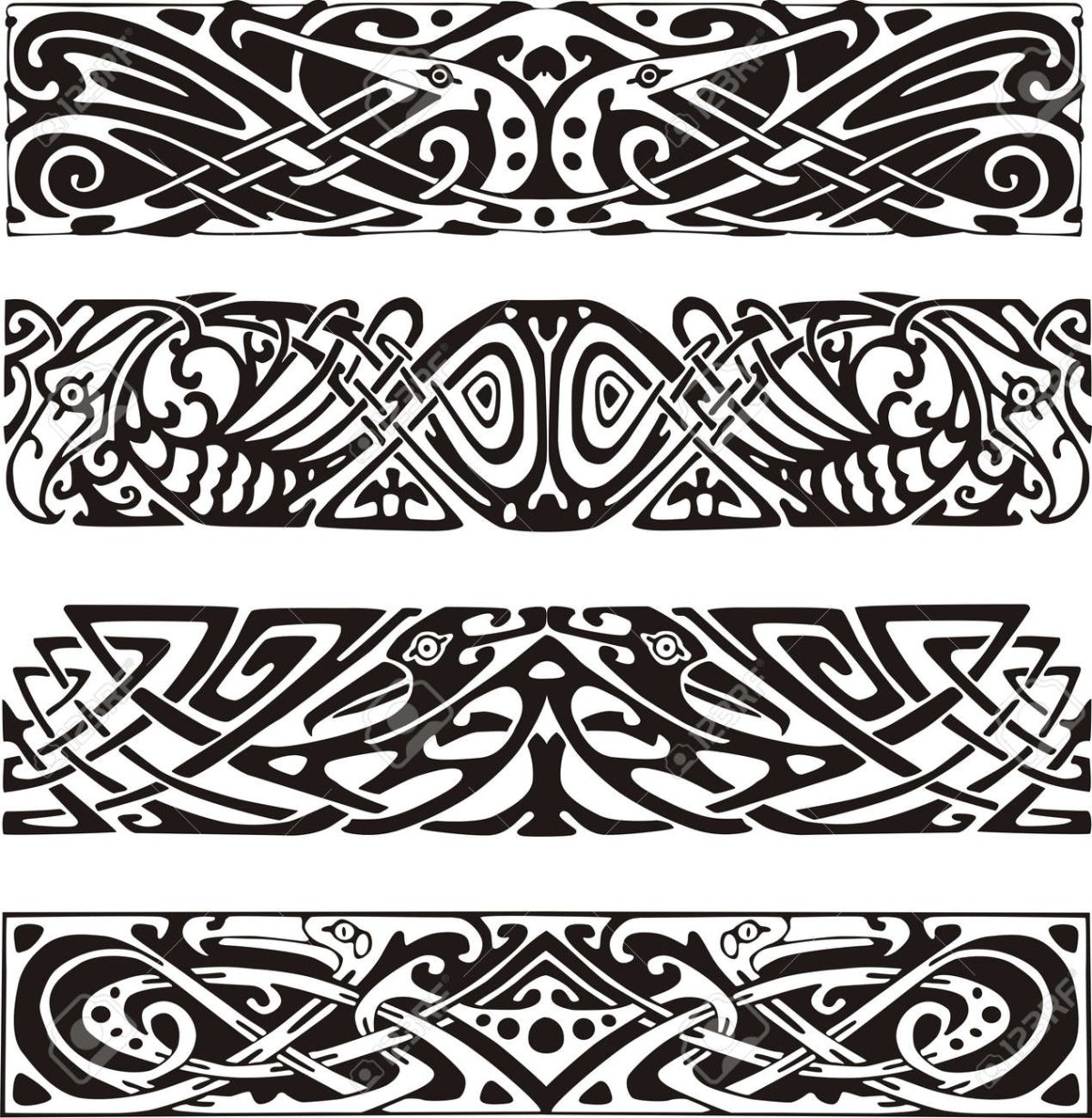 Кельто скандинавские узоры Фенрир