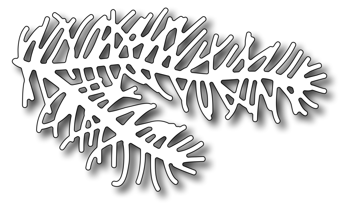 Веточка Еловая шаблон для вырезания