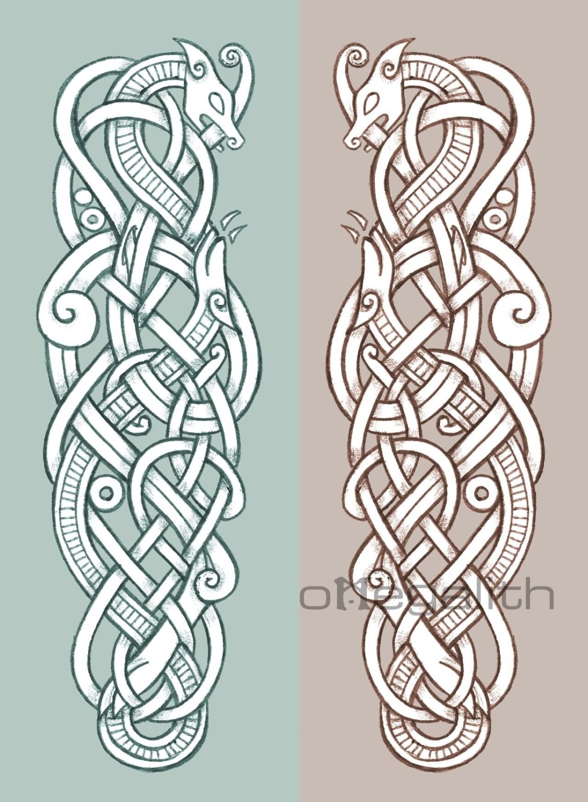 Кельтский орнамент косичка