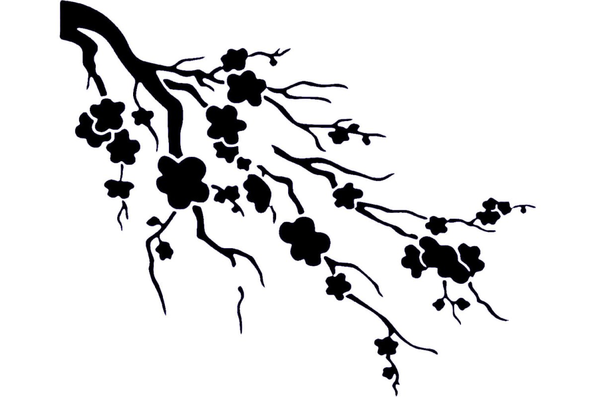 Ветка силуэт