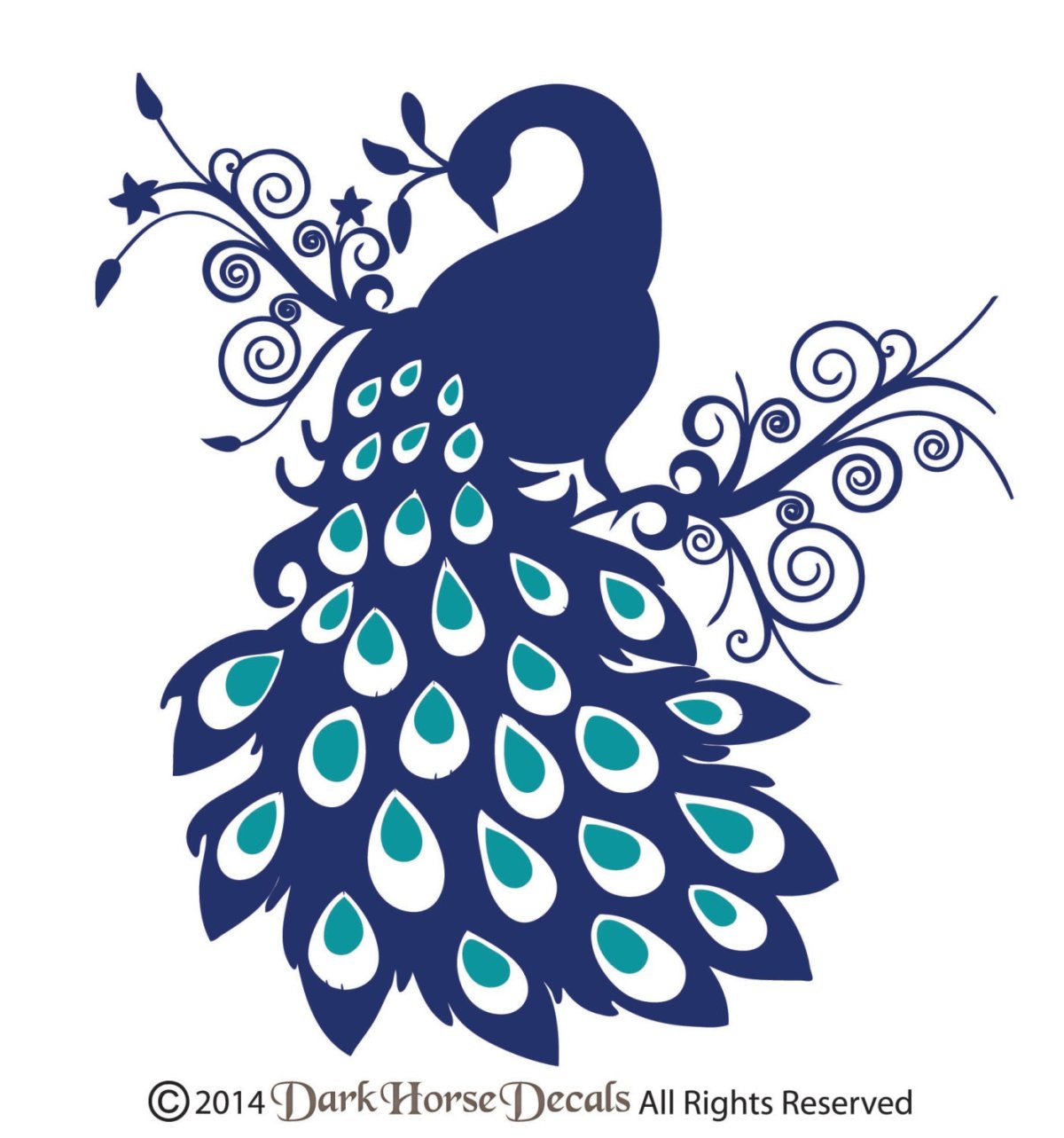 Павлин силуэт