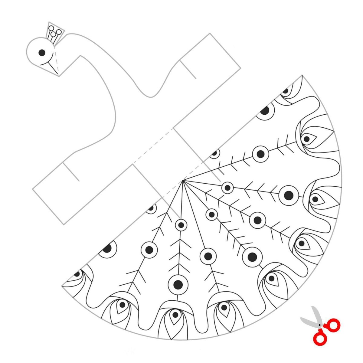 Объемная аппликация Павлин