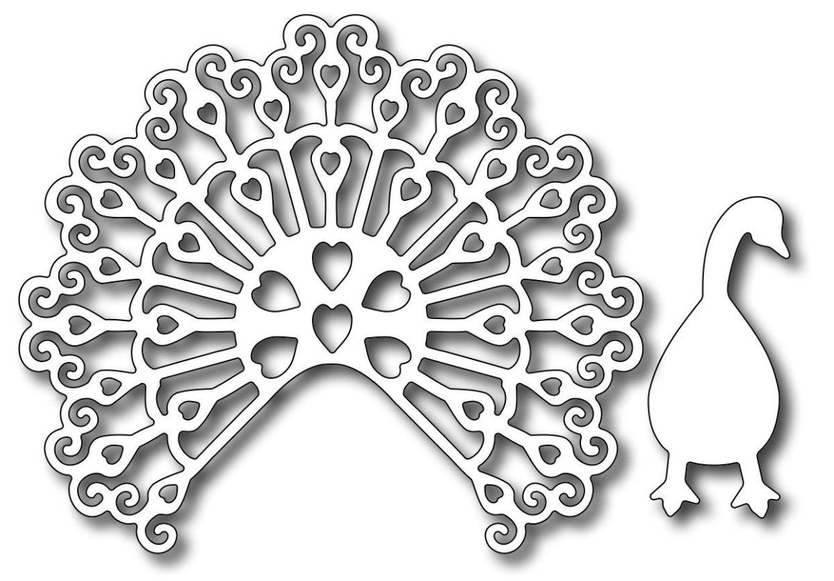 Павлин трафарет для вырезания