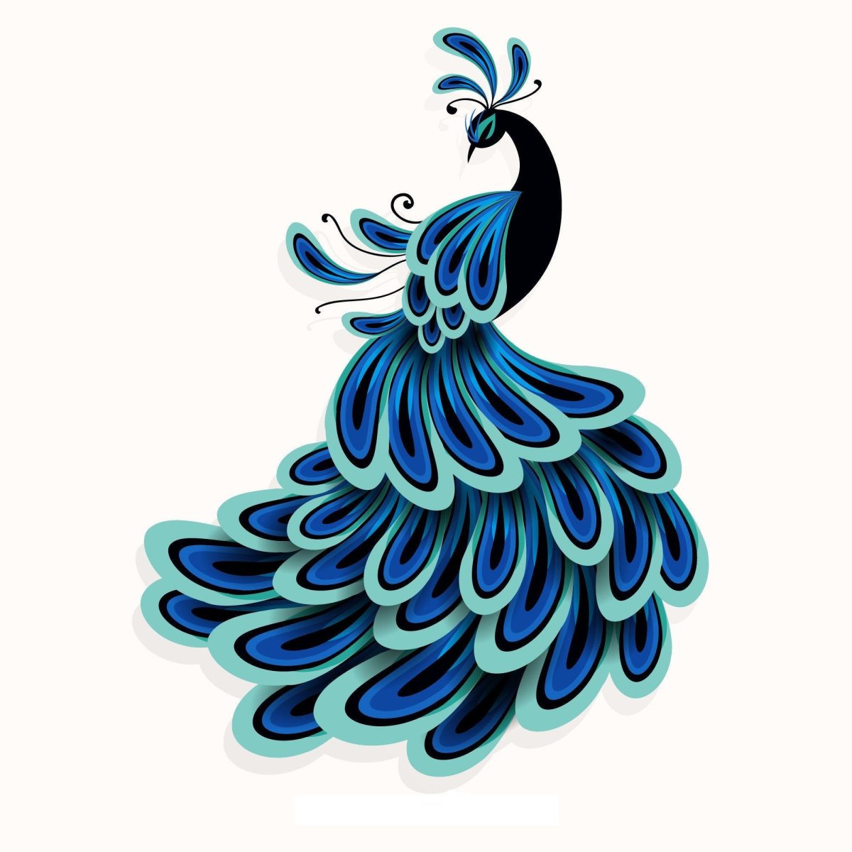 Павлин силуэт