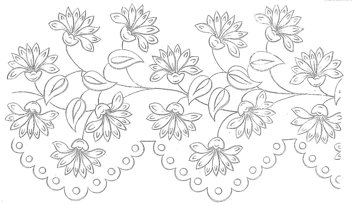 Схемы цветов для вышивки гладью