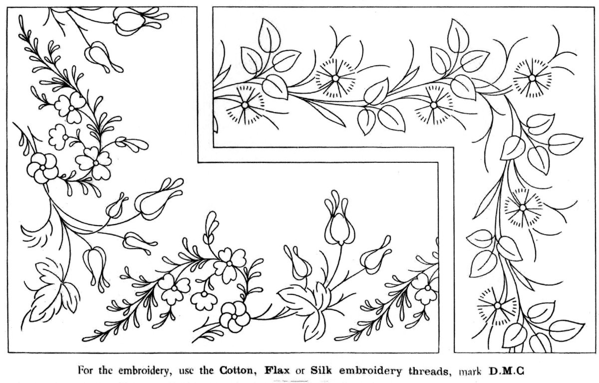 Схемы цветов для вышивки гладью