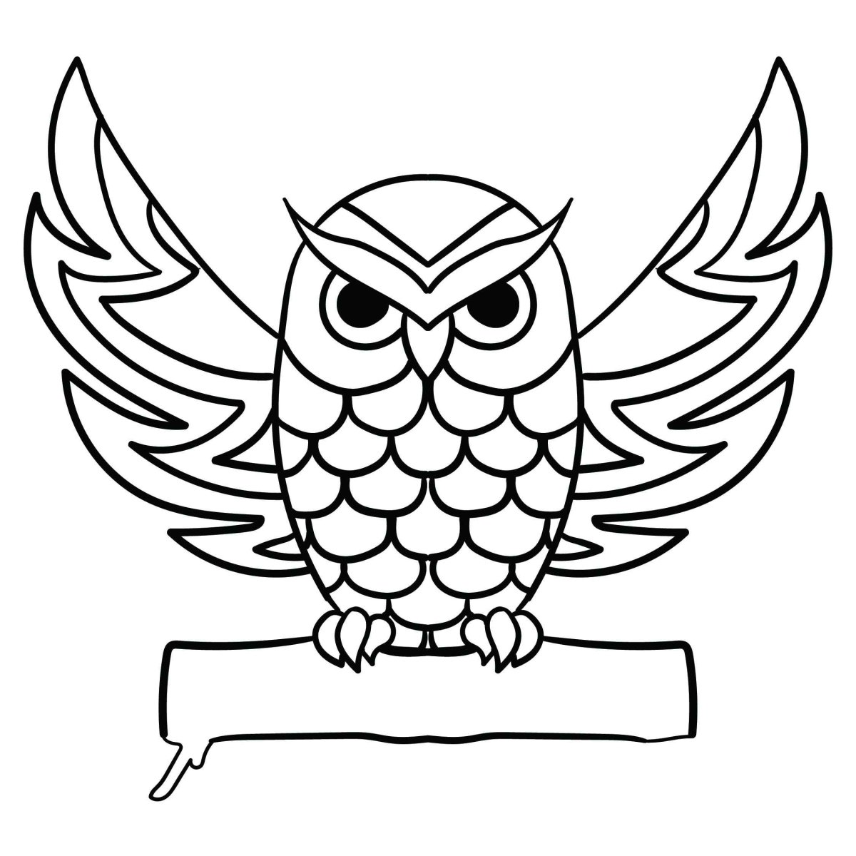 Трафарет Совы для поделки