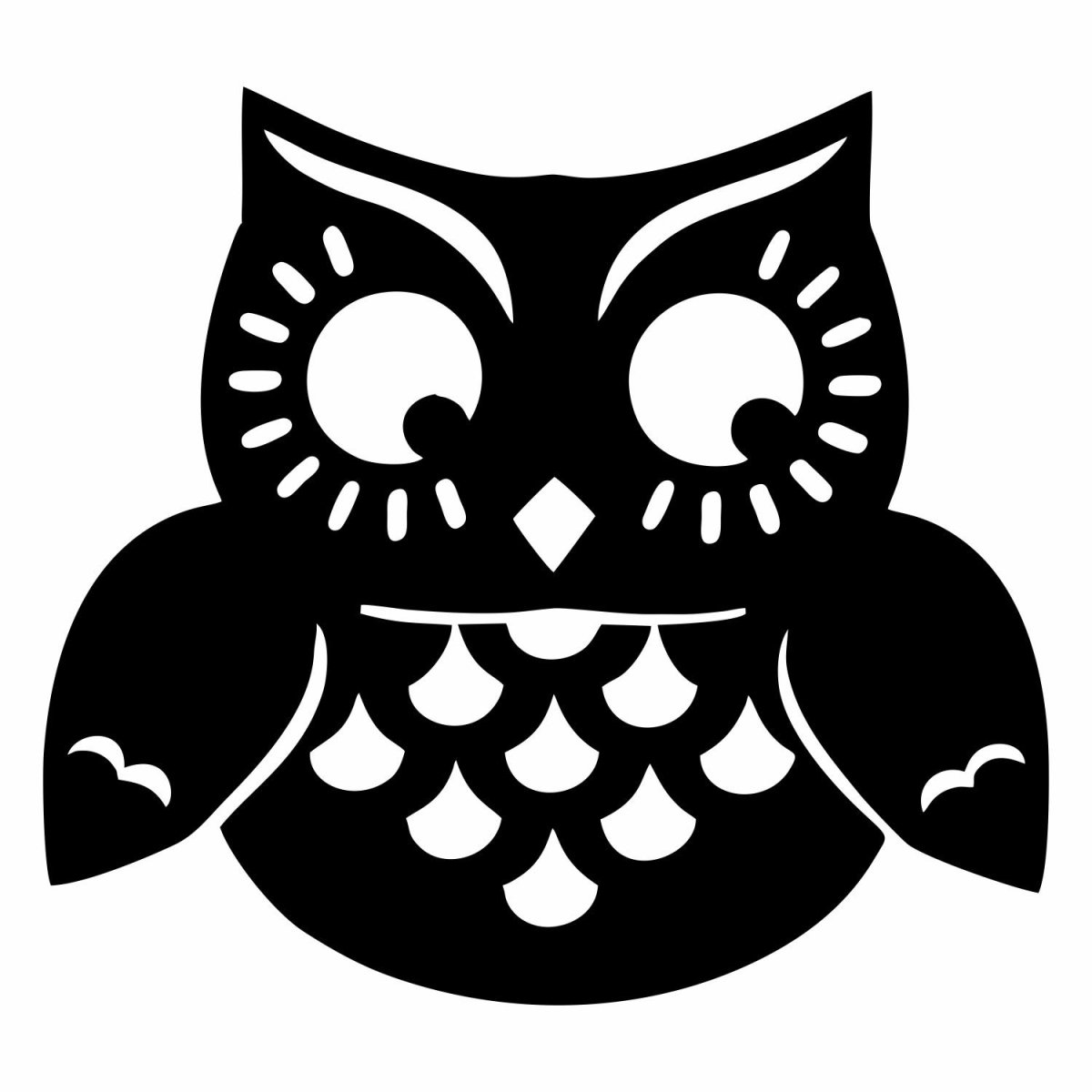 Силуэт Совы для аппликации