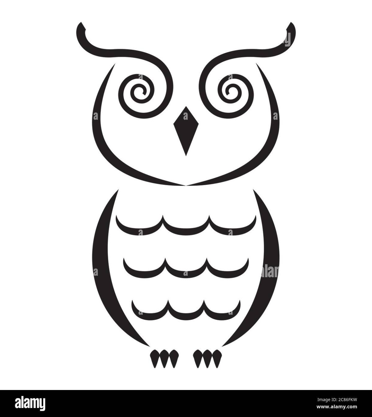 Сова контур