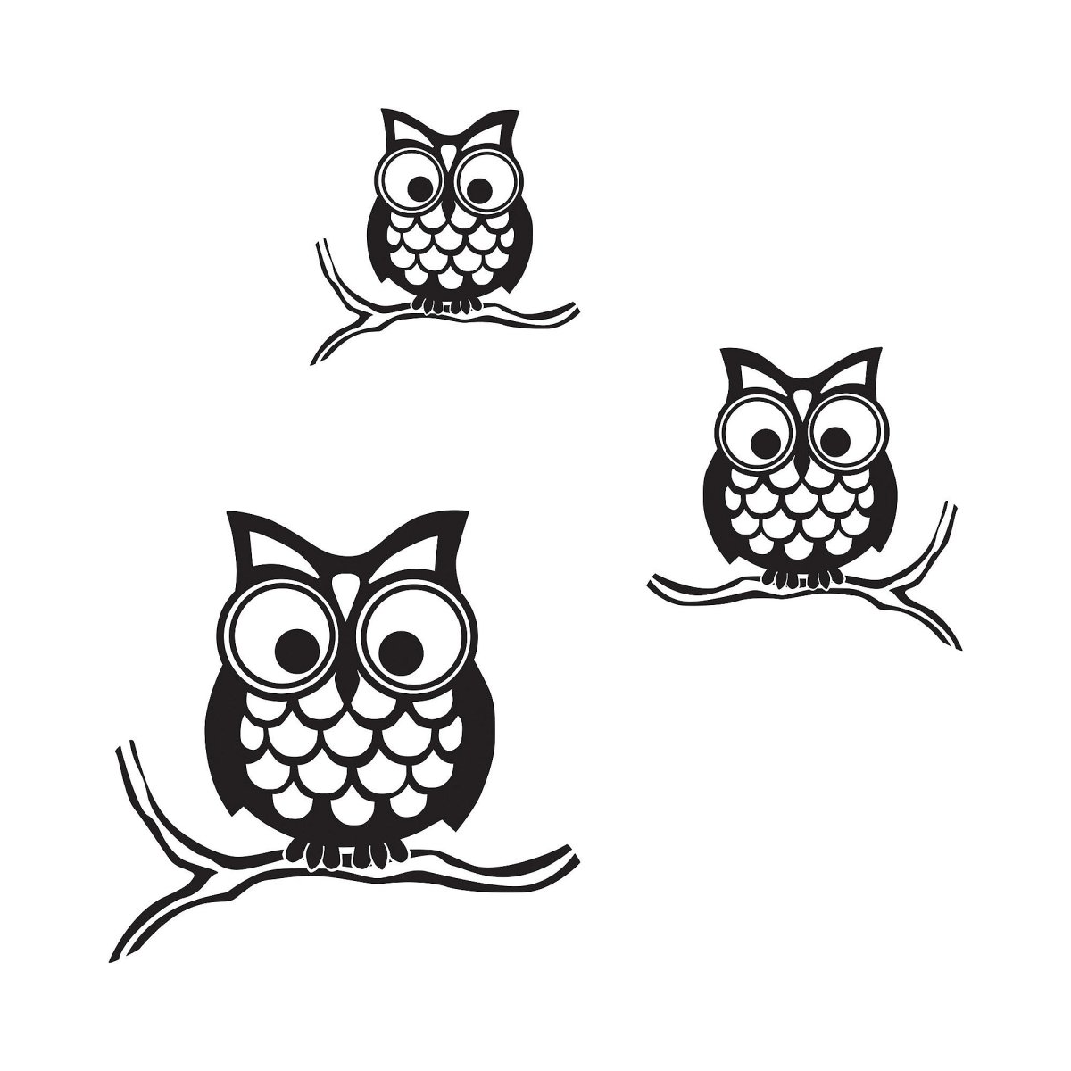 Трафареты Совы для декора
