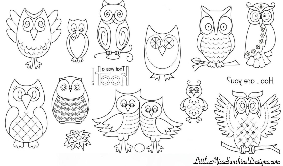 Трафарет Совы для аппликации