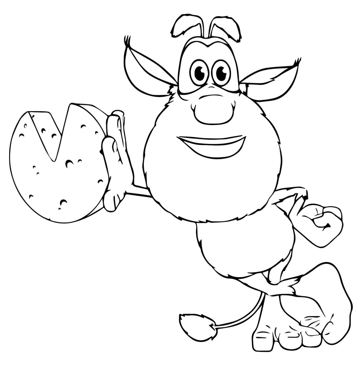 Раскраска Буба Домовенок