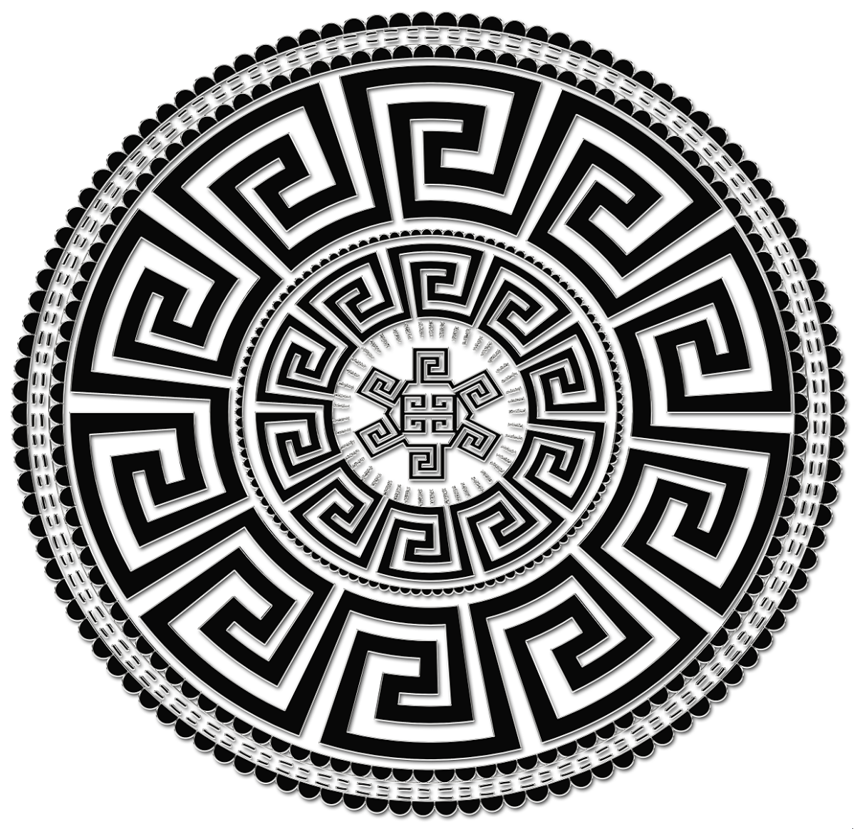 Греческий орнамент волна