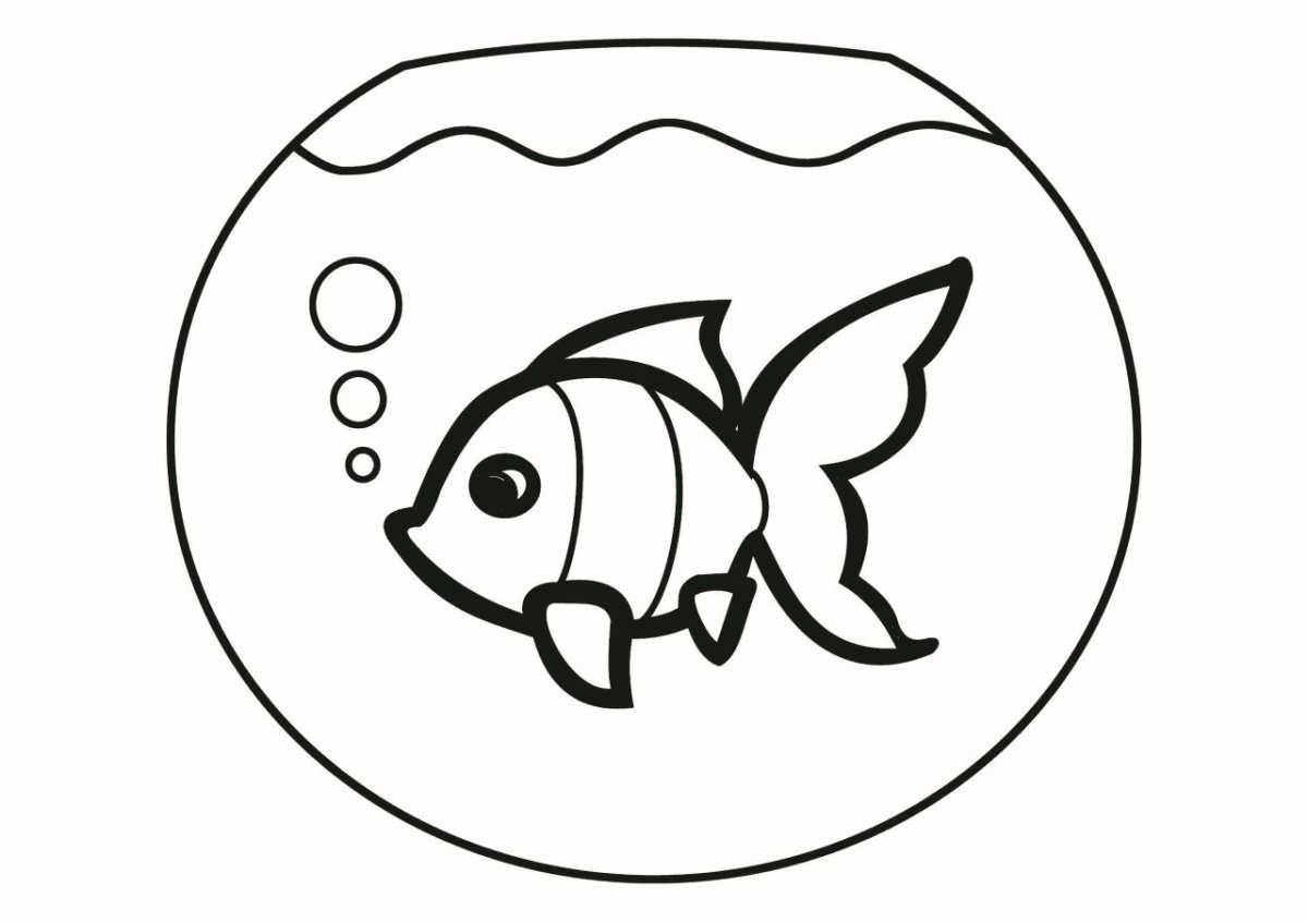 Аквариум трафарет