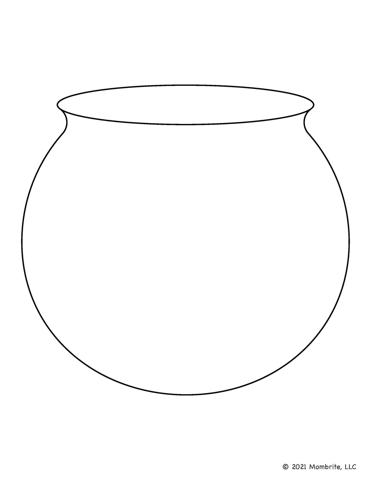 Трафарет аквариума для аппликации