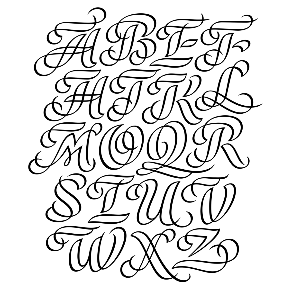 Каллиграфия шрифт