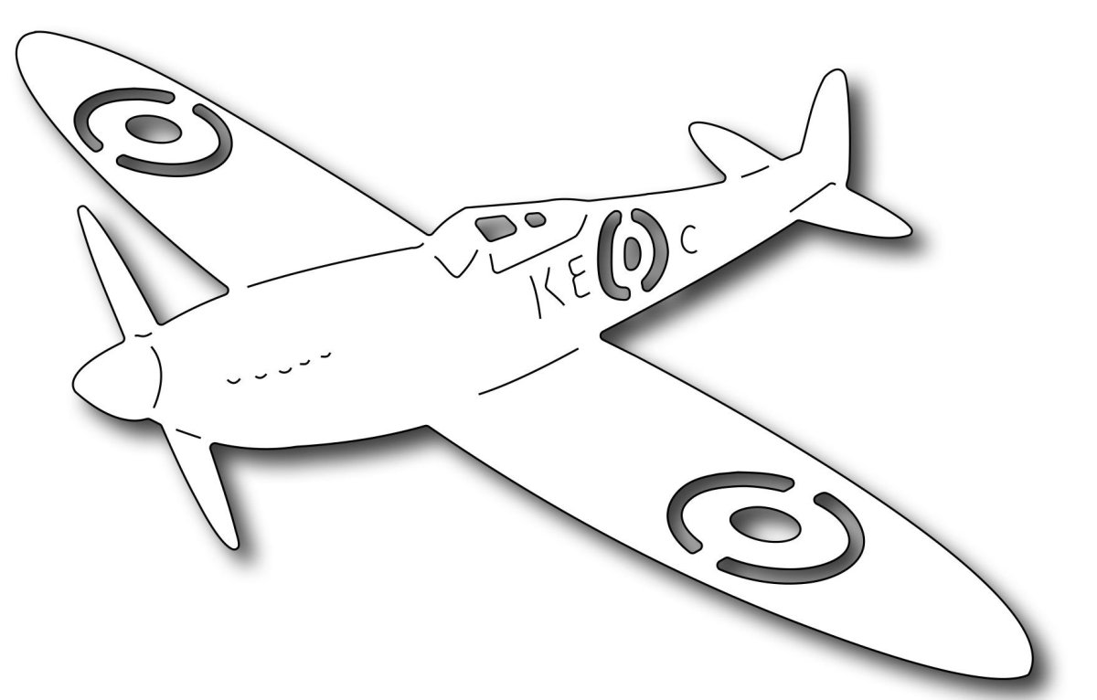 Тату самолет эскиз