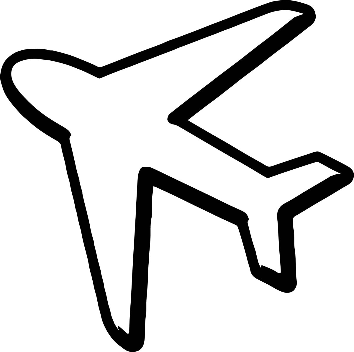 Трафарет самолета для вырезания