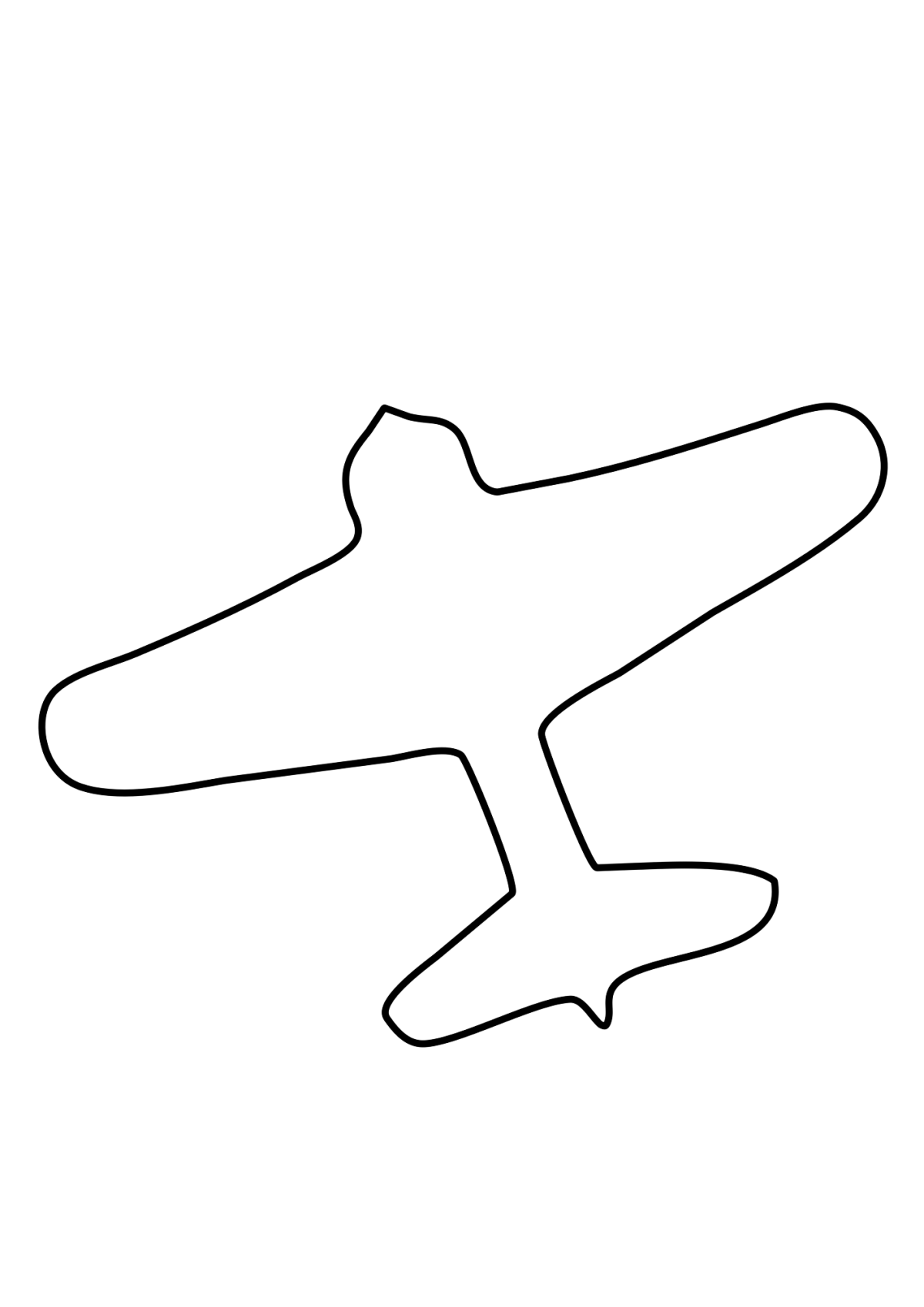 Трафарет военного самолета